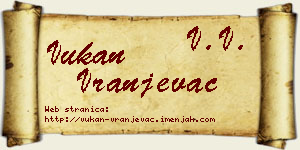 Vukan Vranjevac vizit kartica
